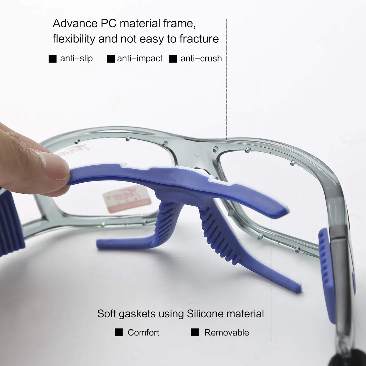 PELLOR Gafas de Deporte, Adultos Niño Gafas Protectoras Gafas de Seguridad Deportiva Adjustable para los Amantes de Fútbol Baloncesto Tenis