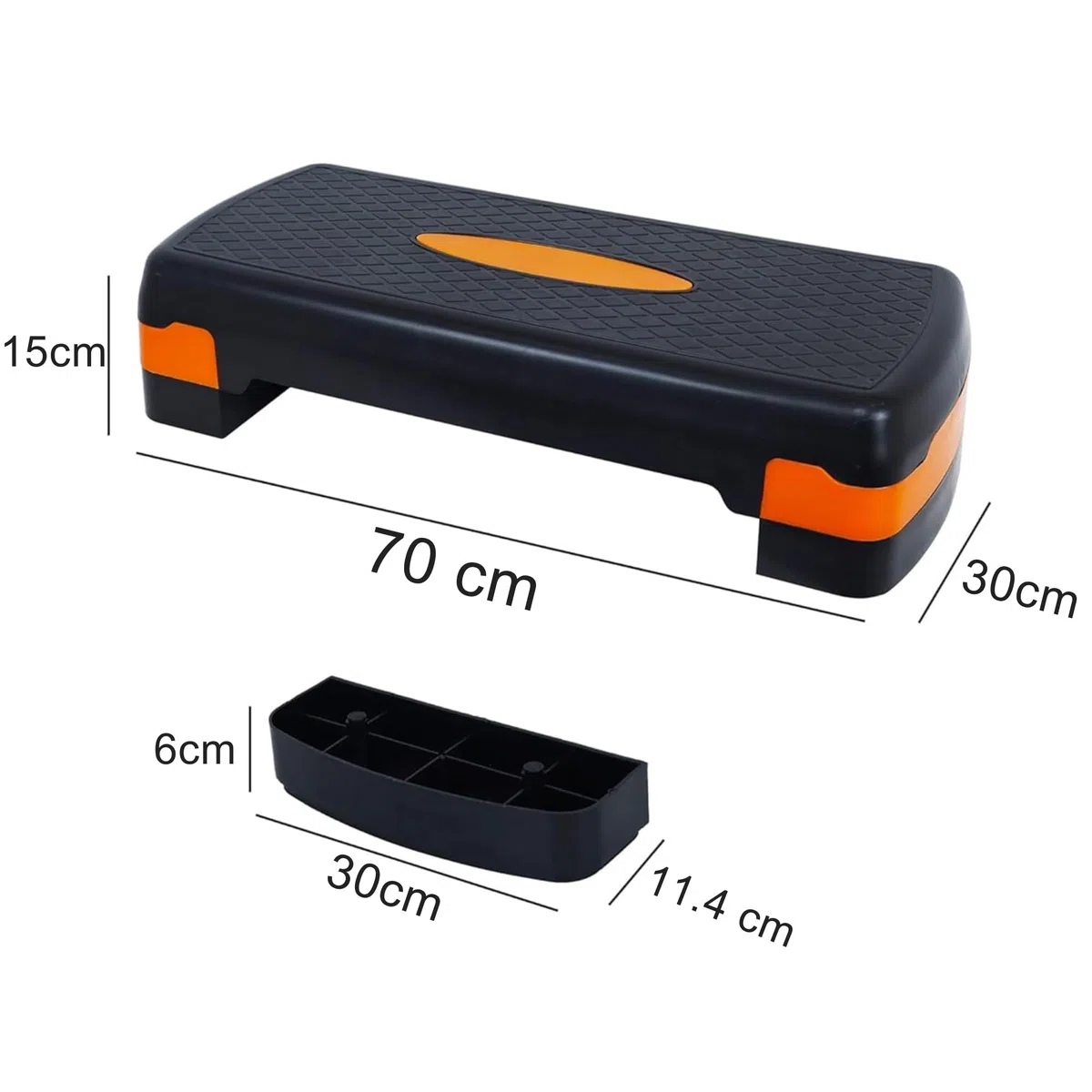 Plataforma Step Fitness Ajustable con 2 Niveles | Steps Aerobic Antideslizante para Ejercicio en Casa y Gimnasio | Banco Step Fitnes para Cardio, Perder Grasa y Entrenamiento en Casa