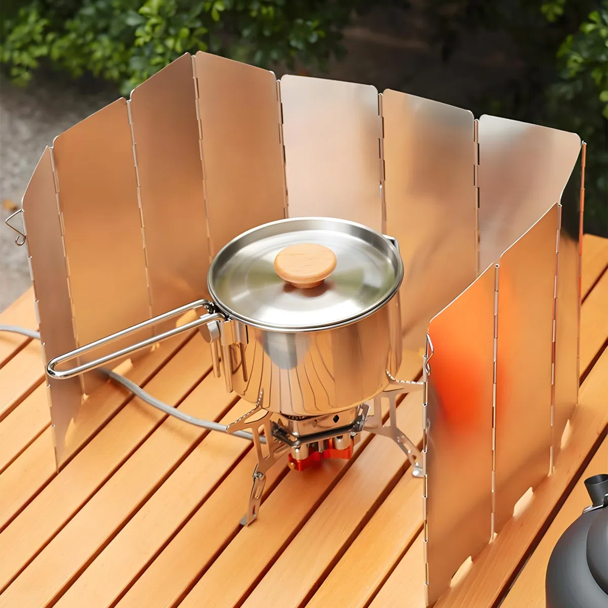 16 Placas Parabrisas Plegable, Plegable para Camping Cocina Parabrisas, Camping Parabrisas Aluminio para Camping Cocina Estufa de Gas Escudo Pantalla de Viento Cortavientos al Aire Libre