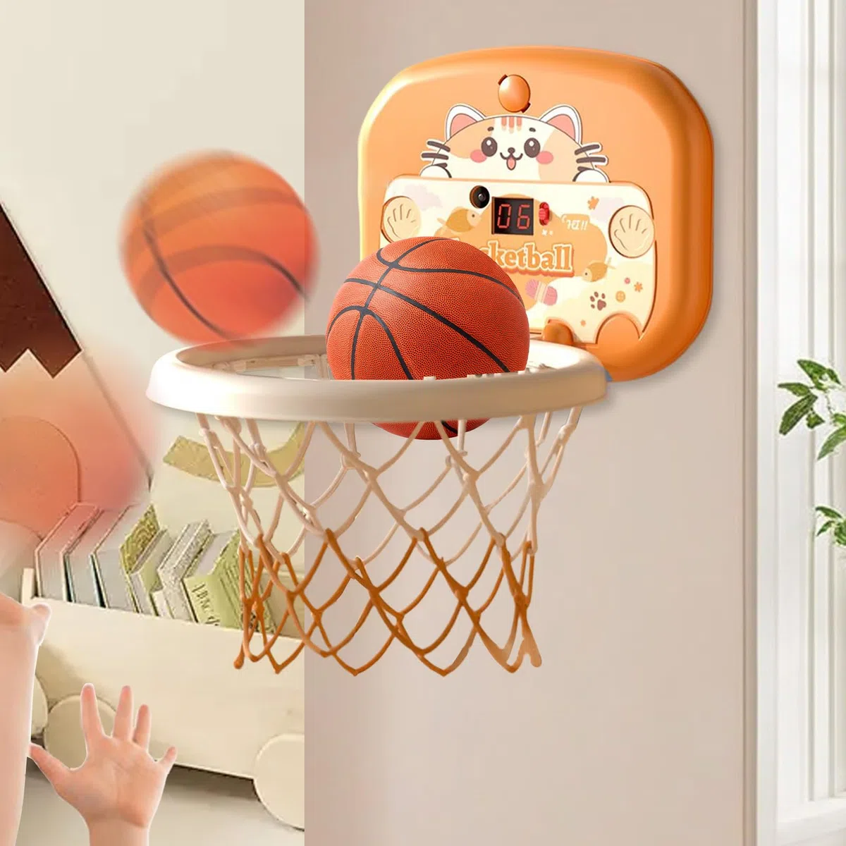 Aro De Baloncesto Mini - Juego De Canasta Infantil para Casa - De Pared con Marcador Educativo Juego Deportivo para Niños Adolescentes Y Habitación Infantil