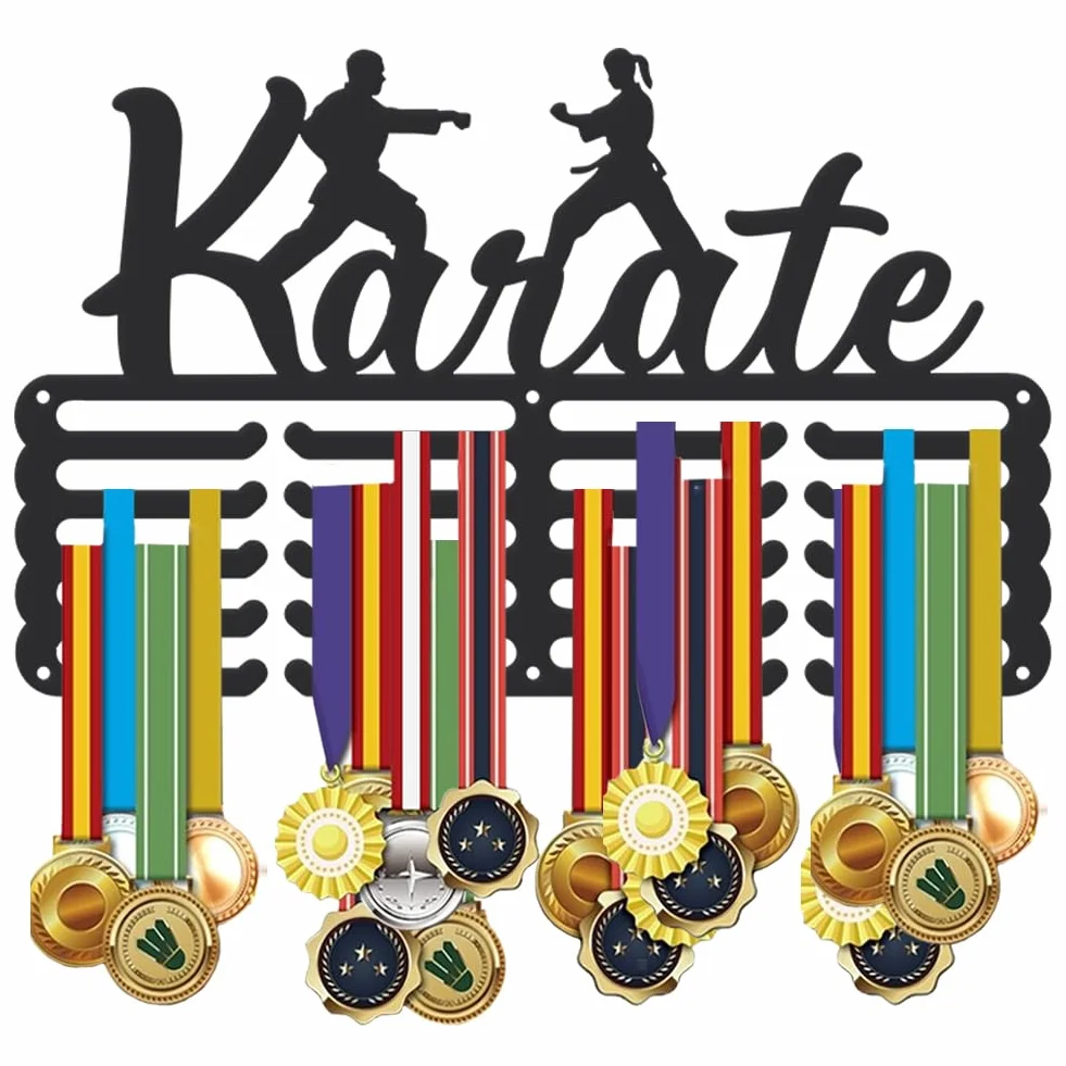 SUPERDANT Colgador de Medallas Karate Porta Medallas Karate Porta Medallas Personalizado para Karateka 5 filas de 20 ganchos Colgador Medallas de Capacidad Mejorado para Regalos para Niños e Hijos