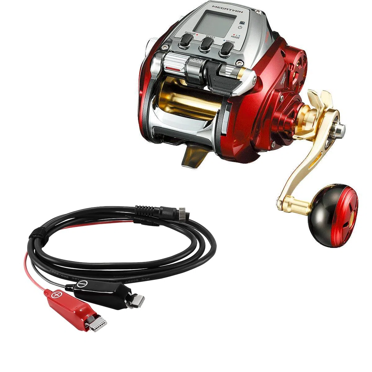 Ubric Cable eléctrico de 2 m para batería de 2 Pines, Carrete de Pesca eléctrico, Cable de alimentación, para Pesca marítima