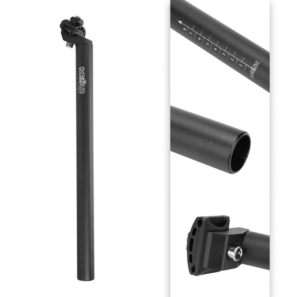 Tija de Sillín de Bicicleta BMX MTB Mountain 27.2/28.6/30.8/31.6mm Tija para sillín aleación de Aluminio MTB Bicicleta de Carretera Ciclismo Bicicleta Tubo de Asiento Saddle Post,Negro