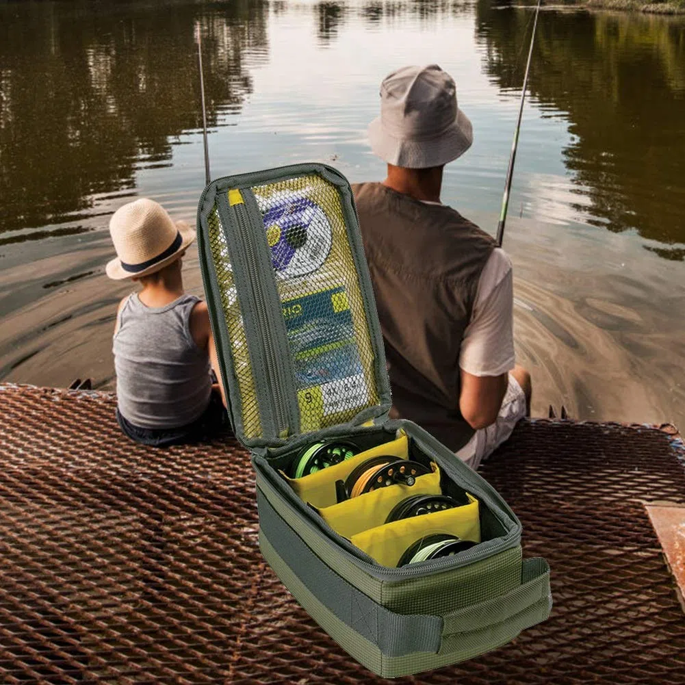 Bolsa de Almacenamiento De Aparejos De Pesca Impermeable, Bolsas De Línea De Carrete De Pesca, Bolsa De Transporte Impermeable para Equipo De Pesca, Organizador De Almacenamiento De Aparejos