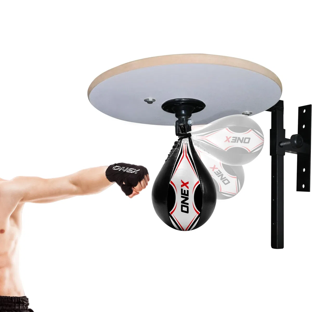 Plataforma de pelota de velocidad de boxeo, marco de montaje en pared, equipo de entrenamiento MMA para boxeo, soporte ajustable para saco de boxeo para MMA