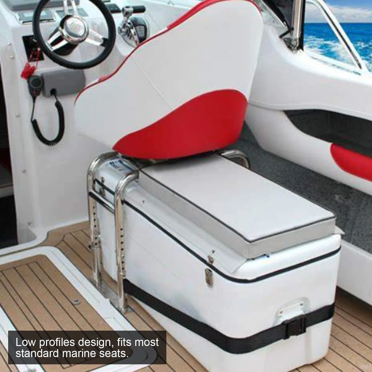 Tissting Base Giratoria de Asiento de 7 Pulgadas, Placa de Montaje de Asiento Giratorio de 360 ​​Grados Accesorio de Hardware de Acero Inoxidable Recubierto de EDC para Yate Marino