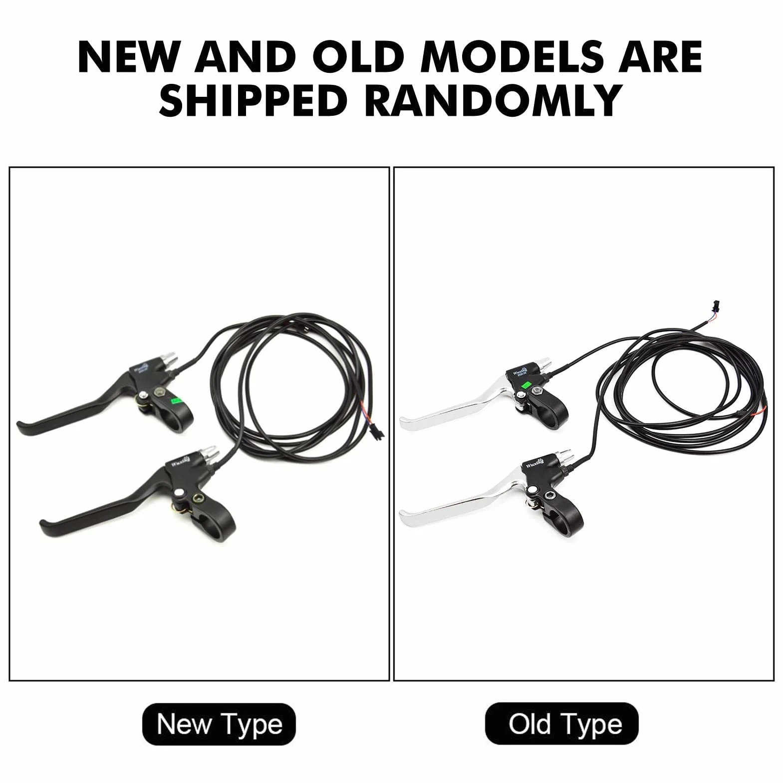 Nikou Palanca de freno de bicicleta - 1 par 2 cables izquierdo y derecho Piezas de repuesto de palanca de freno eléctrico para bicicleta eléctrica Rendimiento estable