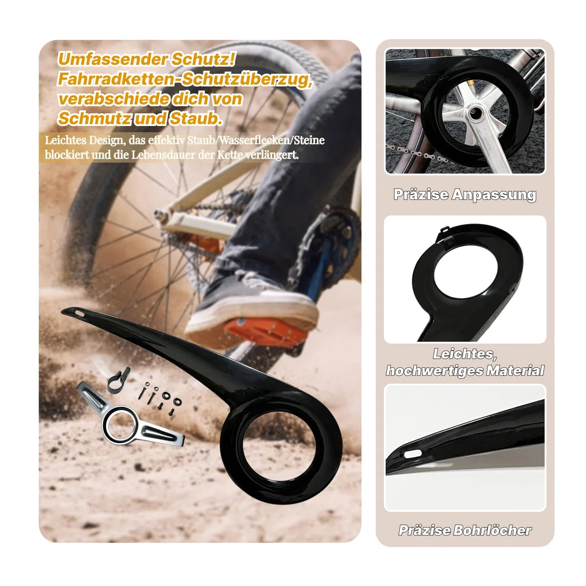 Baoblaze Accesorios de Ciclismo de reemplazo de la Cadena de Bicicletas Que desplaza la protección cigüeñal de la Cadena de Bicicletas