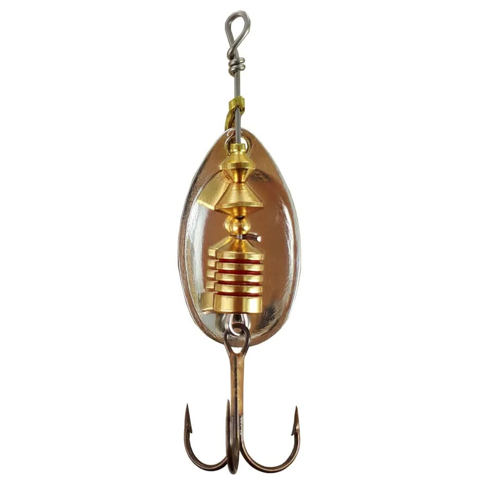 MAPSO - Blister 4 Cucharillas de Pesca Reder nº2 Plata roja, 4,5 GMS.
