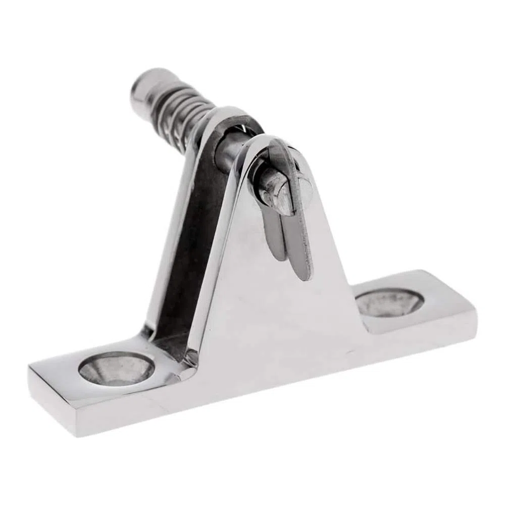 POFET 4 cubiertas de toldo de acero inoxidable 316 resistentes para barco, montaje en cubierta, ajuste superior Bimini con pasador de liberación rápida extraíble