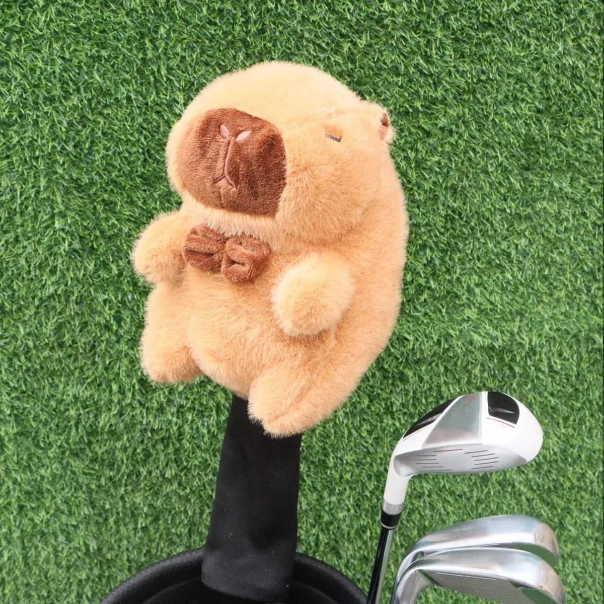Capybara - Funda para cabeza de palo de golf, funda de conductor de animales de felpa de alta calidad con capa protectora suave, ideal para golf diario, fundas portátiles y duraderas para entusiastas