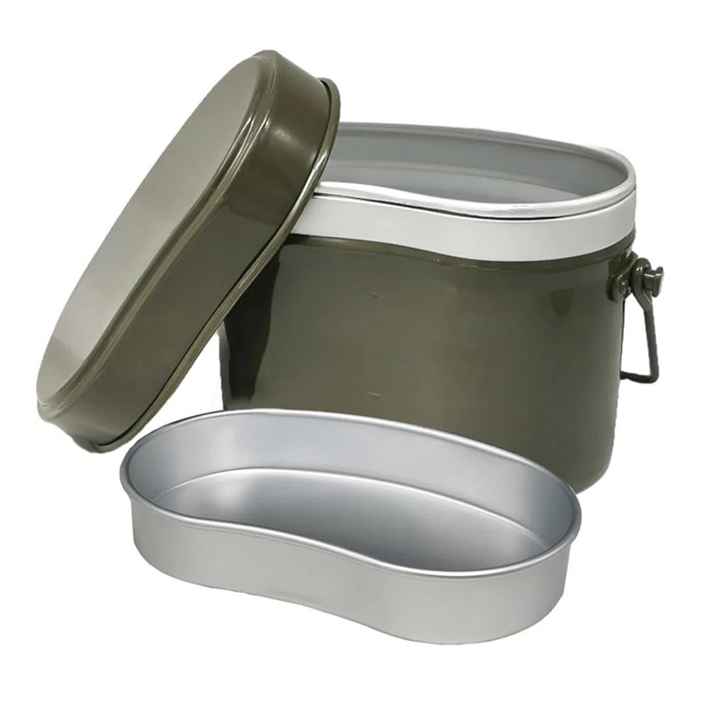 Juego de vajilla portátil para camping, cacerola de aluminio de grado alimenticio para marcas de volumen y diseño ergonómico para entusiastas del aire libre
