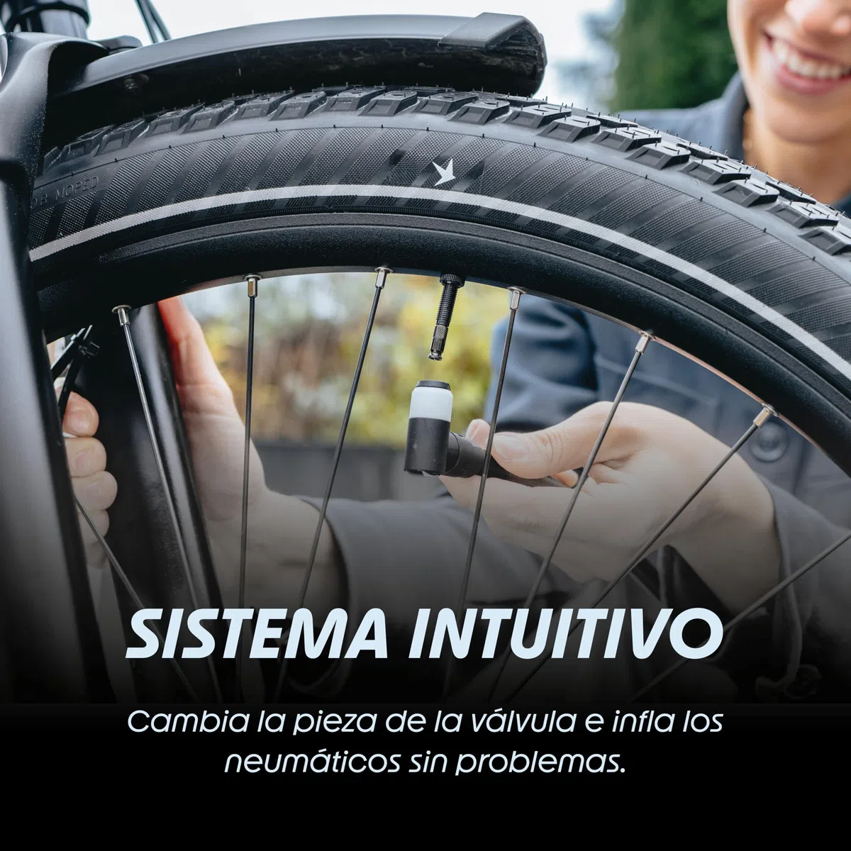 Juego de conversión Schwalbe Clik Valve – Innovación en válvulas de Bicicleta para el inflado de neumáticos – Kit de readaptación para válvulas