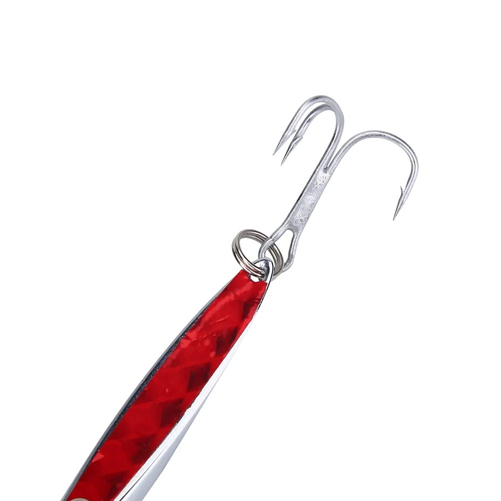 Cebos Señuelos de Pesca Aparejos de Pesca de Cebo Pesca Señuelos con Anzuelo,Lentejuelas Cebo Metal Bass Hard Spoon Bait Jig Señuelo Artificial Gancho(84g Plata )