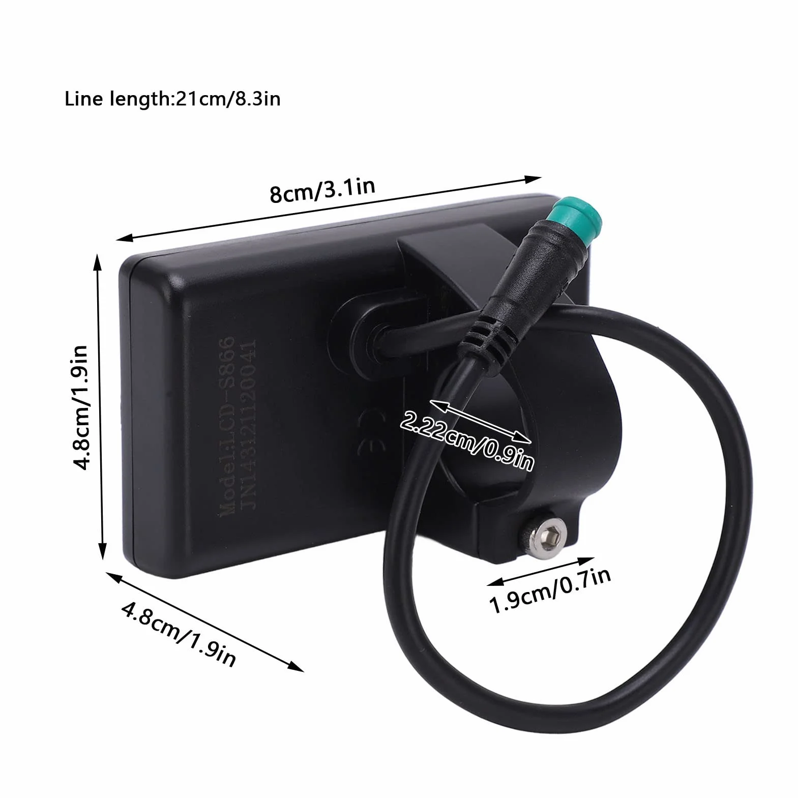 Cuifati Medidor de Pantalla LCD Eléctrico con Luz de Fondo, Velocímetro de Bicicleta Eléctrica a Prueba de Agua, Medidor de Pantalla Ebike Multifuncional, Ligero, Larga Vida útil