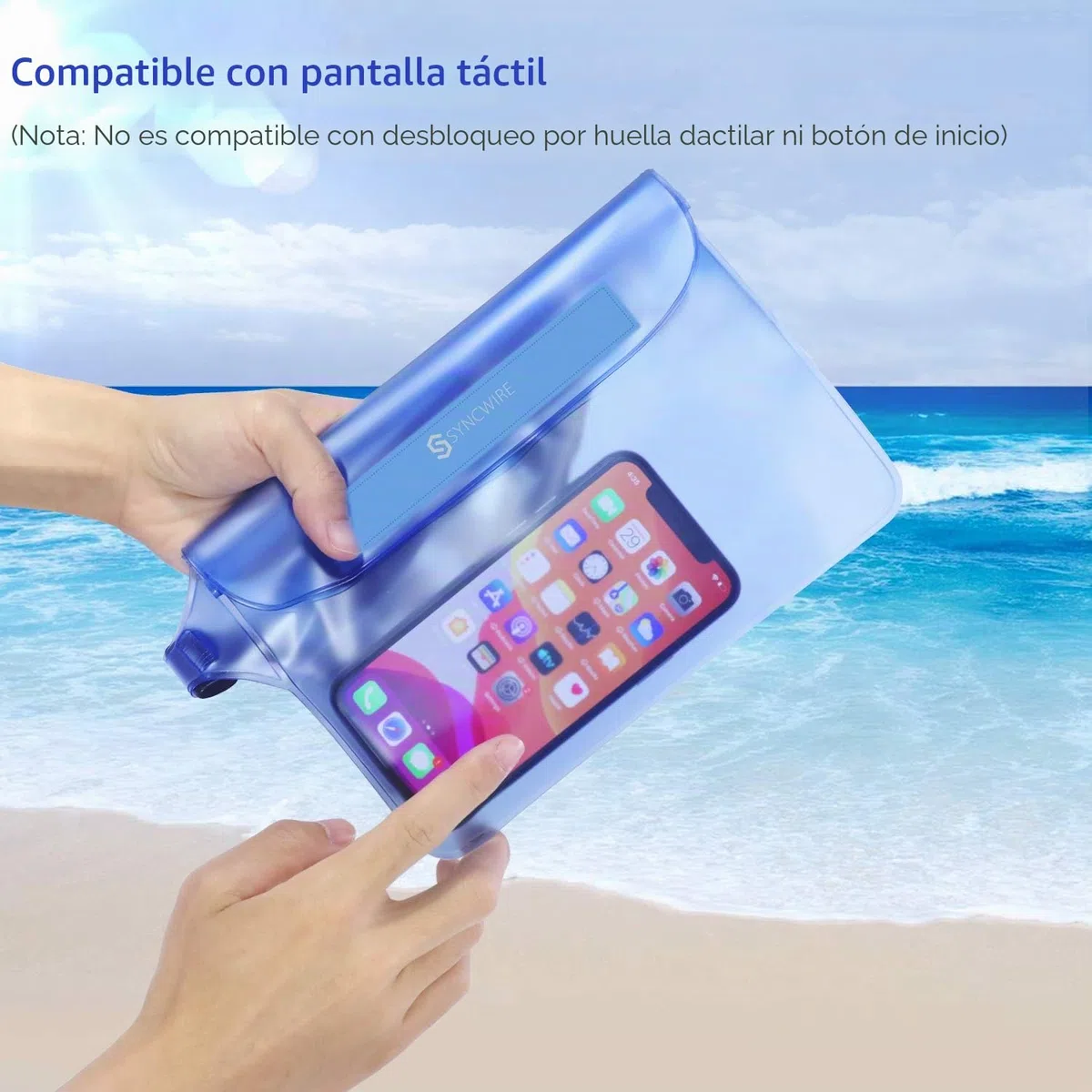 Syncwire Bolsa Impermeable IP68 [2 Unidades] Bolsa Estanca Riñonera Impermeable con Correa de Cintura Ajustable, Funda Impermeable para Playa, Natación, Windsurf, Kayak, Pesca, Senderismo etc.