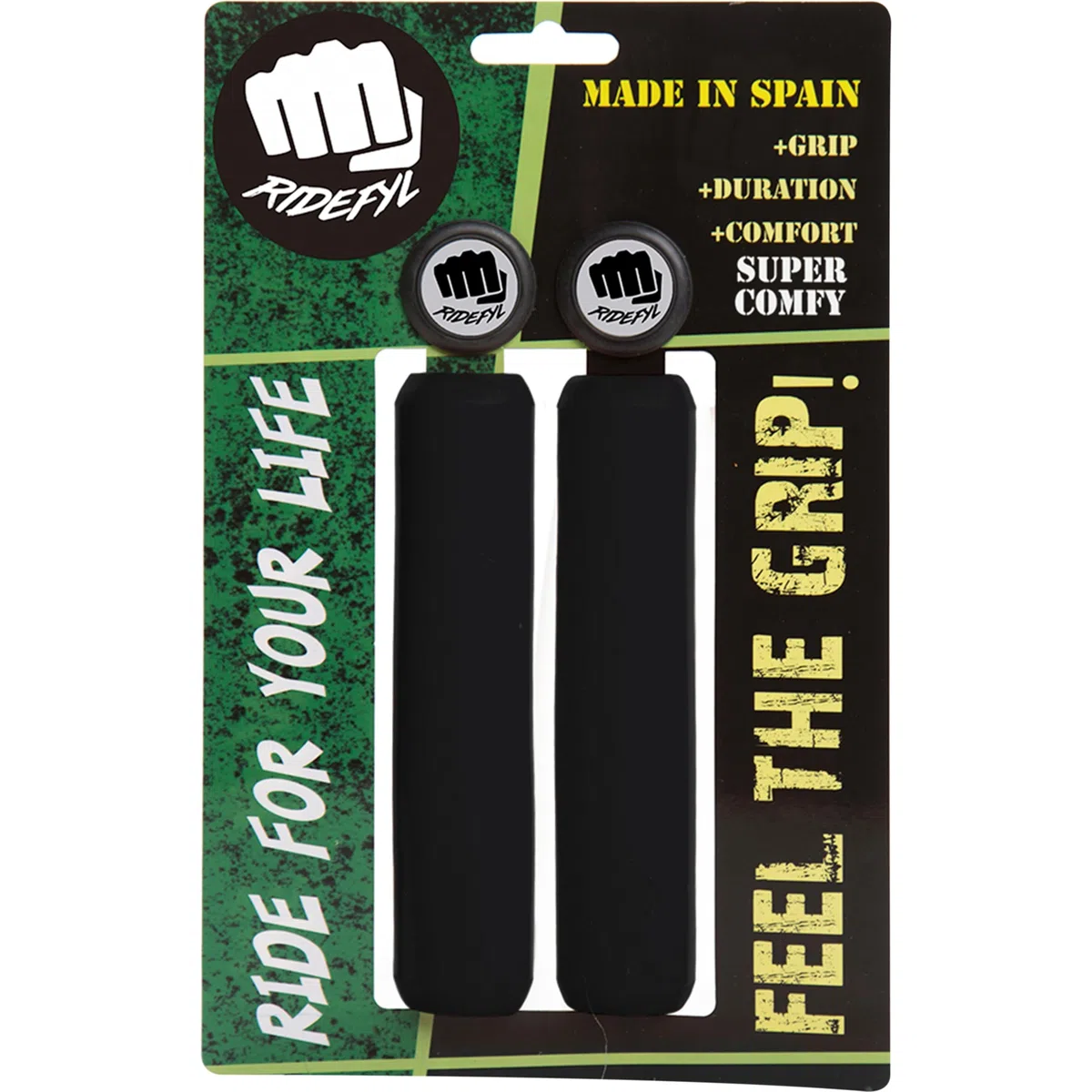 Ridefyl | Puños de Bicicleta Super Compfy | Accesorios Bicicleta | Ciclismo | Deporte | Adultos | Unisex | Talla Única | Fabricado en España
