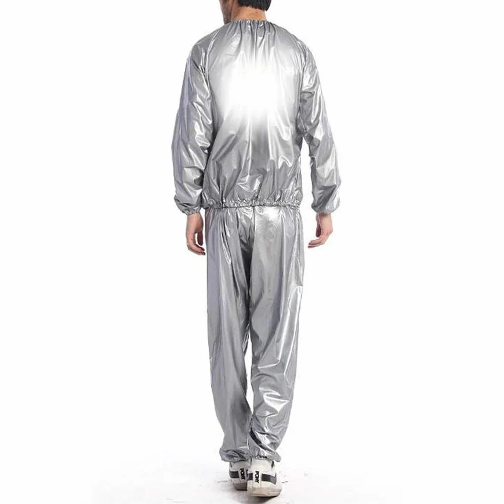 Traje de sauna de fitness para pérdida de peso, traje de sauna de sudor de cuerpo entero, gimnasio, PVC resistente al desgarro para hombres y mujeres