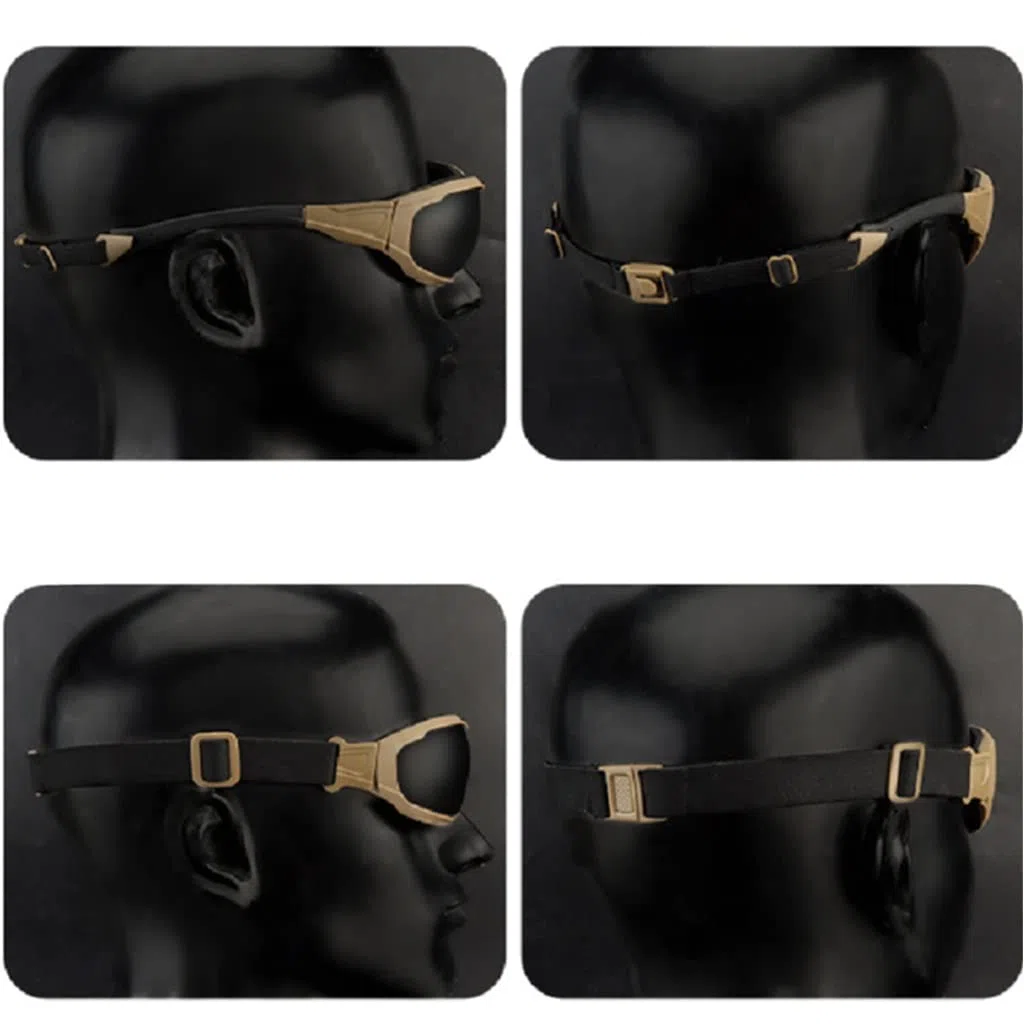 Gafas Tácticas Anti Viento Outdoor Lentes Intercambiables Airsoft Equitación Caza CS Deportes Ejército (Color : TL)