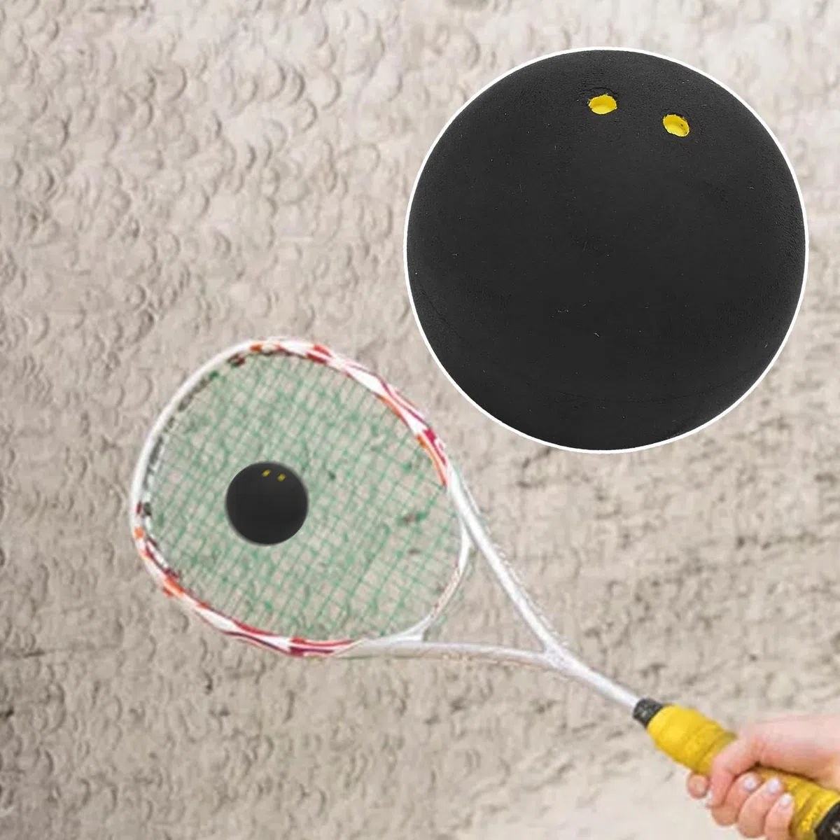 Pelotas de Squash,Bolas De Squash Doble Punto Amarillo,Pro Squash Ball Double Yellow Dot,Pelotas de Squash Unsquashable | Pelota De Squash | Squash Balls | Pelota Deportiva de Goma de 38 mm