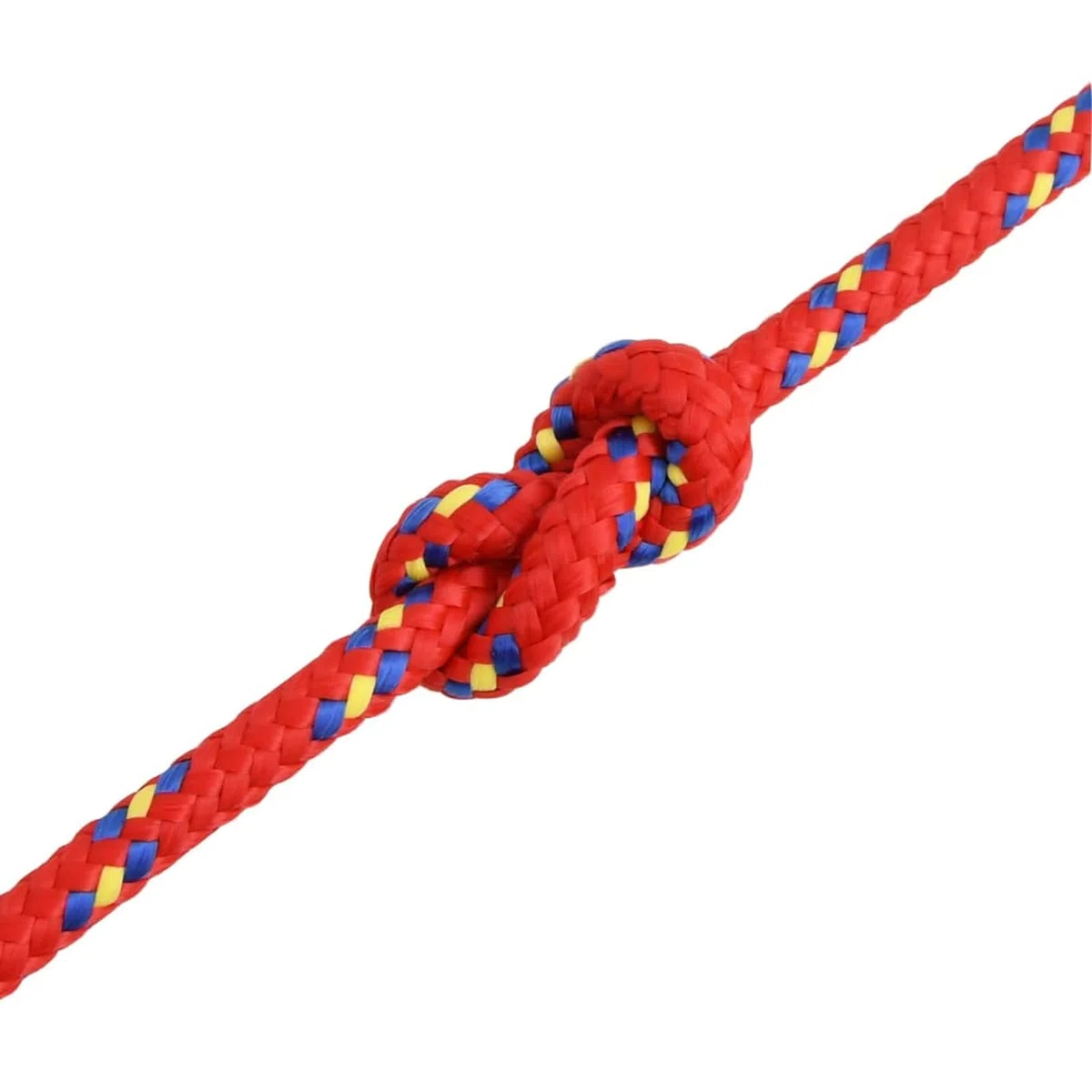 Cuerda de Barco de Polipropileno 8mm x 25m, Resistente a la Intemperie, Alta Resistencia a la Rotura de 420kg, Ideal para Navegación, Camping y Uso Marino - Color Rojo