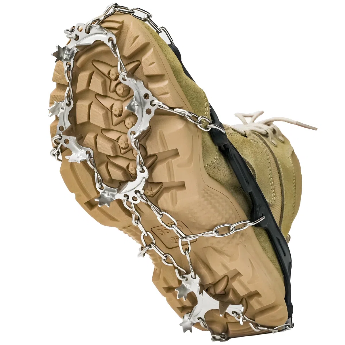 Crampones, Tacos de Hielo para Botas, Zapatos, Pinzas de Silicona de Acero Inoxidable, Pinchos para Zapatos, agarres de tracción para Hielo y Nieve