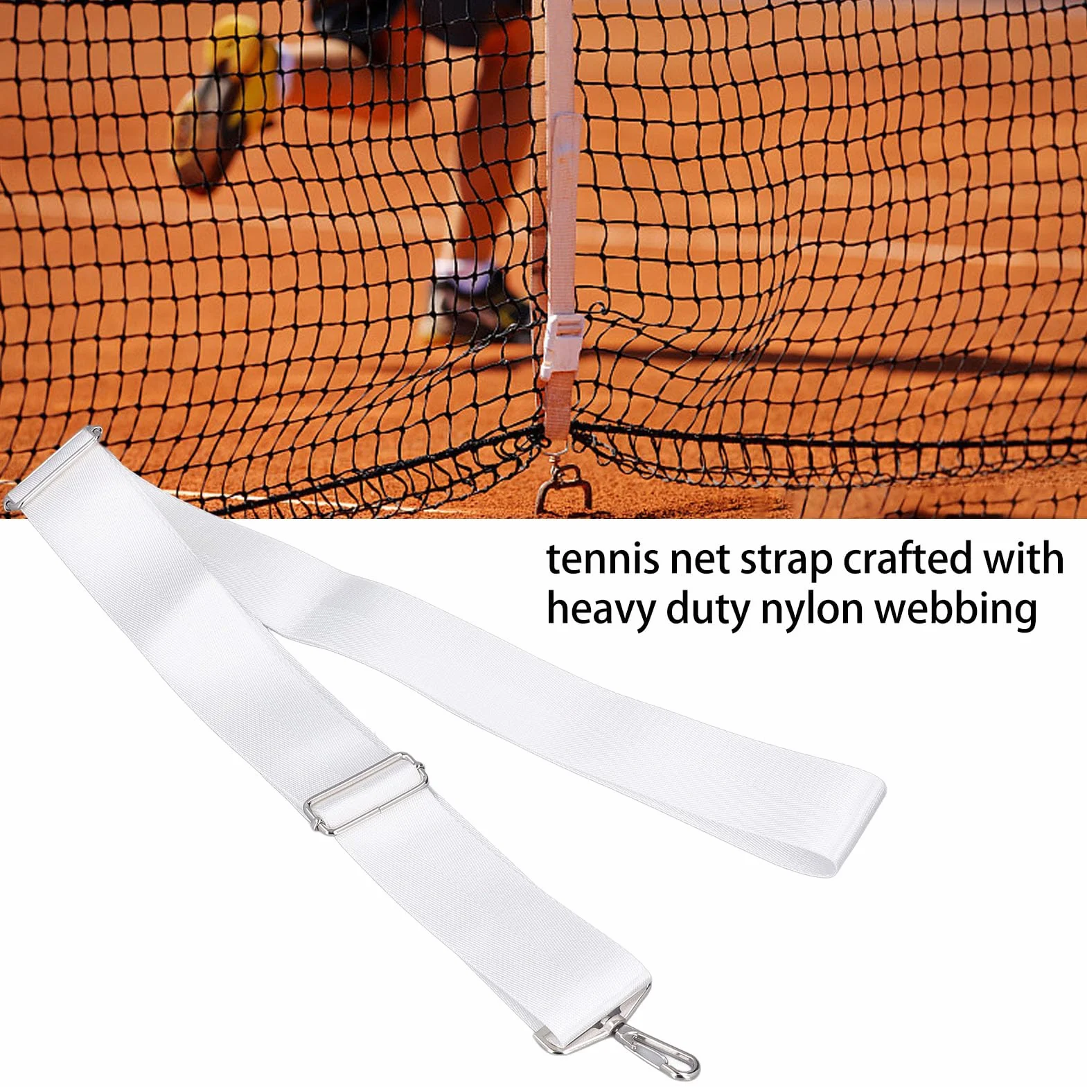 Red de Tenis Correa Central Correas de Altura Ajustable Hebilla de Acero Inoxidable Accesorios Portátiles de Verano para Entrada Equipo de Concurso de Entrenamiento