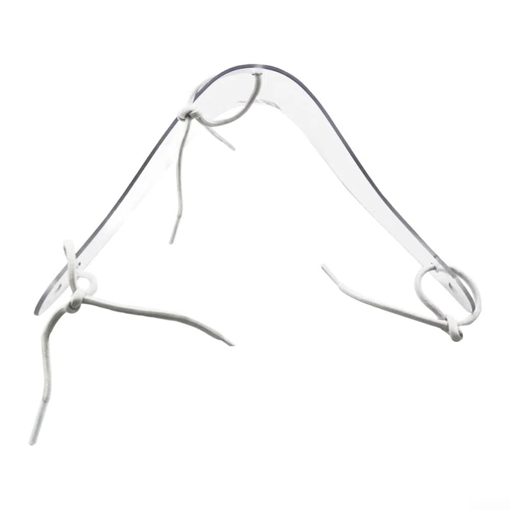 Casco de portero de hockey sobre hielo con media visera de policarbonato transparente y protector de cuello para protección de portero, diseño semicírculo, 28,5 x 15,5 x 12 cm, 100 g