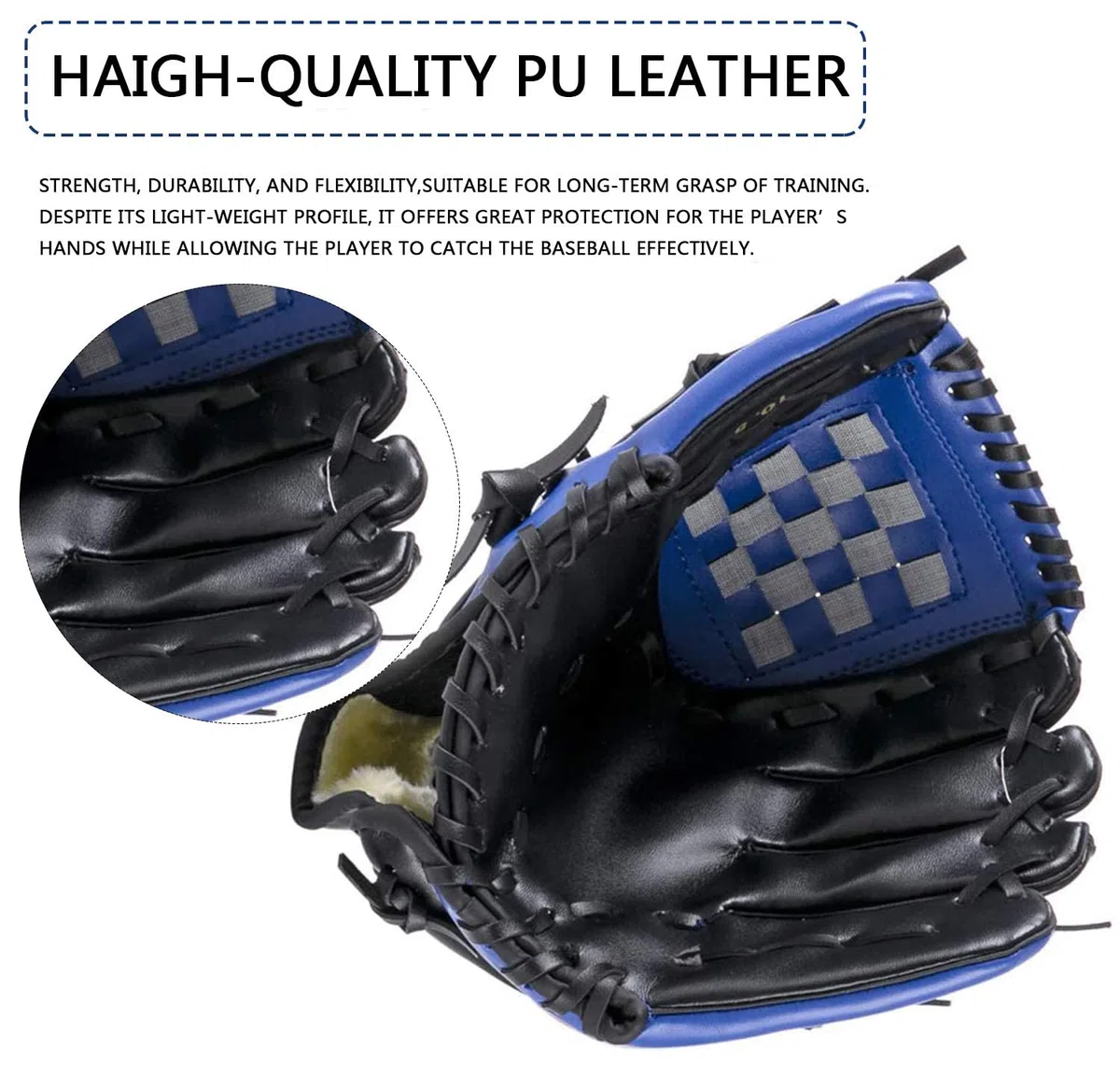 Guantes de béisbol para niños/Adolescentes/Adultos, Guantes de Softball, Guantes de Pelota Deportiva Guantes de Mano Izquierda de Cuero, Tiro Derecho