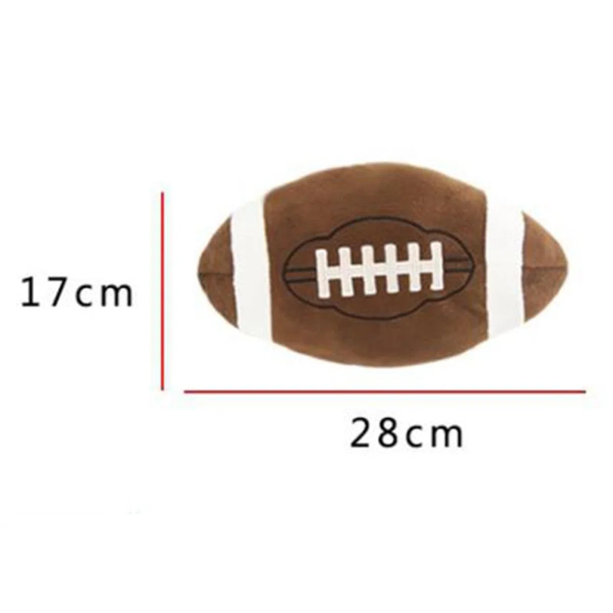 Pelota de Peluche de Rugby, Ligera Felpa Marrón de 12 Cm, Juguete Deportivo Adecuado para Fiesta de Cumpleaños al Aire Libre