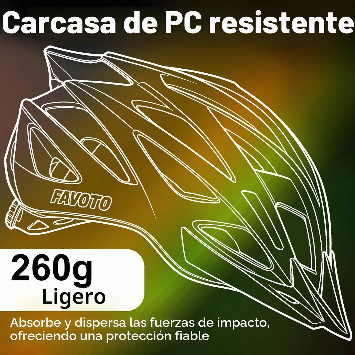 Favoto Casco de Bicicleta para Adultos Ligero – Casco de Ciclismo Transpirable para Hombre y Mujer, Carretera y MTB, Antigolpes, Talla Ajustable L 59-61 cm, Negro