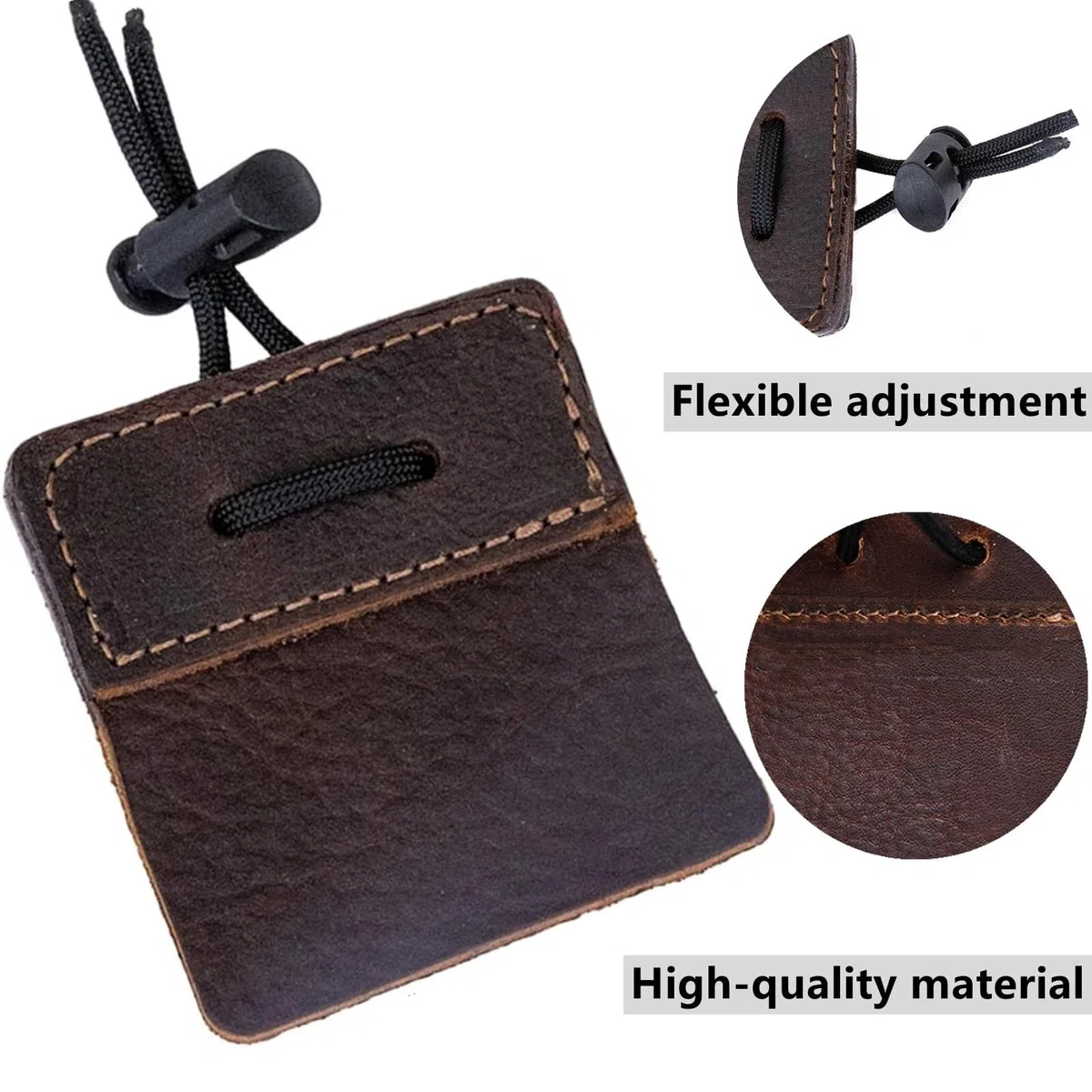 Lengüeta de piel de vaca para tiro con arco, ajustable, protector de mano de piel sintética para arcos recurvos, protector de mano derecha, objetivo de caza, equipo de protección