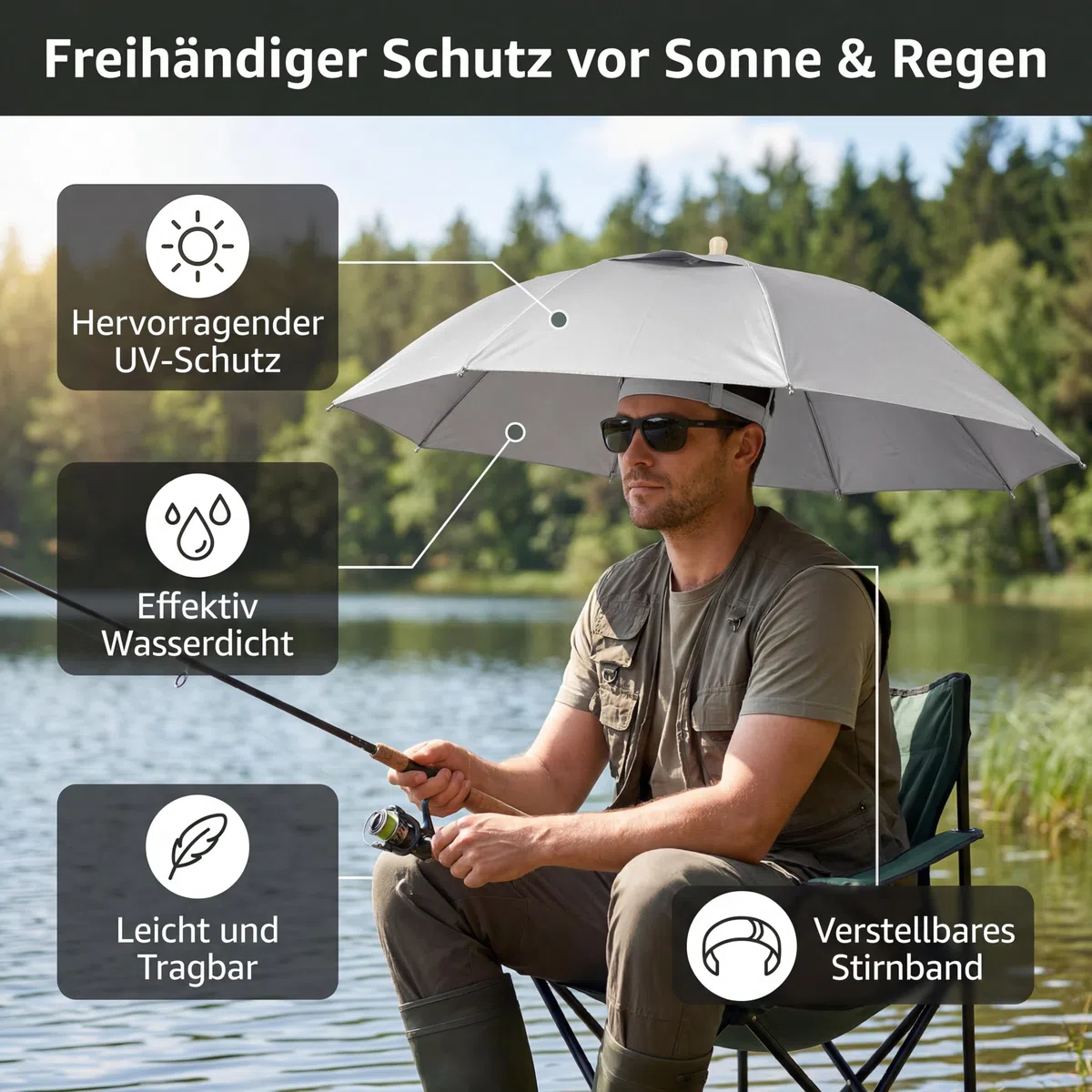 Sombrero Gorro para las manos Sombrero Sombrero plegable Sombrero de sol para pescar Jardinería Caminar Acampar