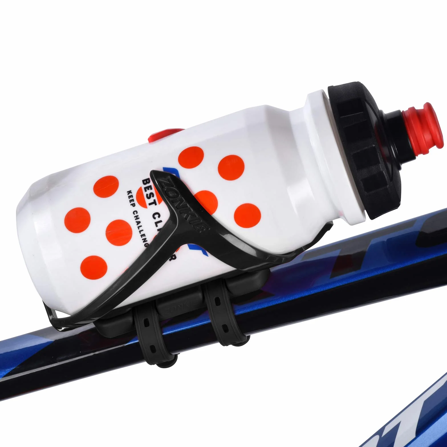 Portabidón de Bicicleta, Portabotellas de plástico para Bicicleta con Base de Montaje en el Techo. (Negro)