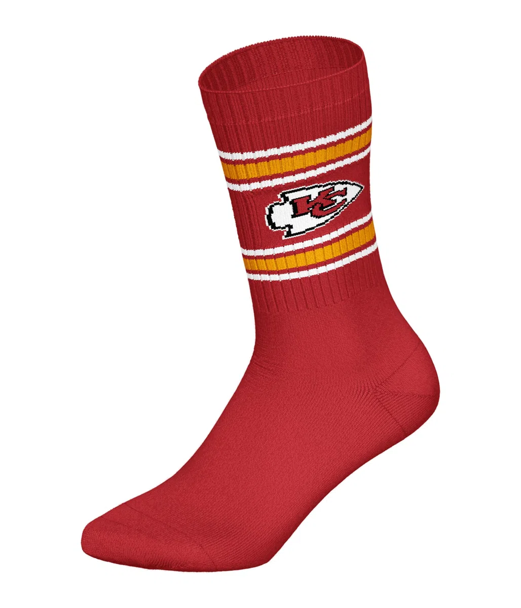 NFL Kansas City Chiefs 3pk Crew Socks Calcetines deportivos Unisex adulto (Pack de 3)