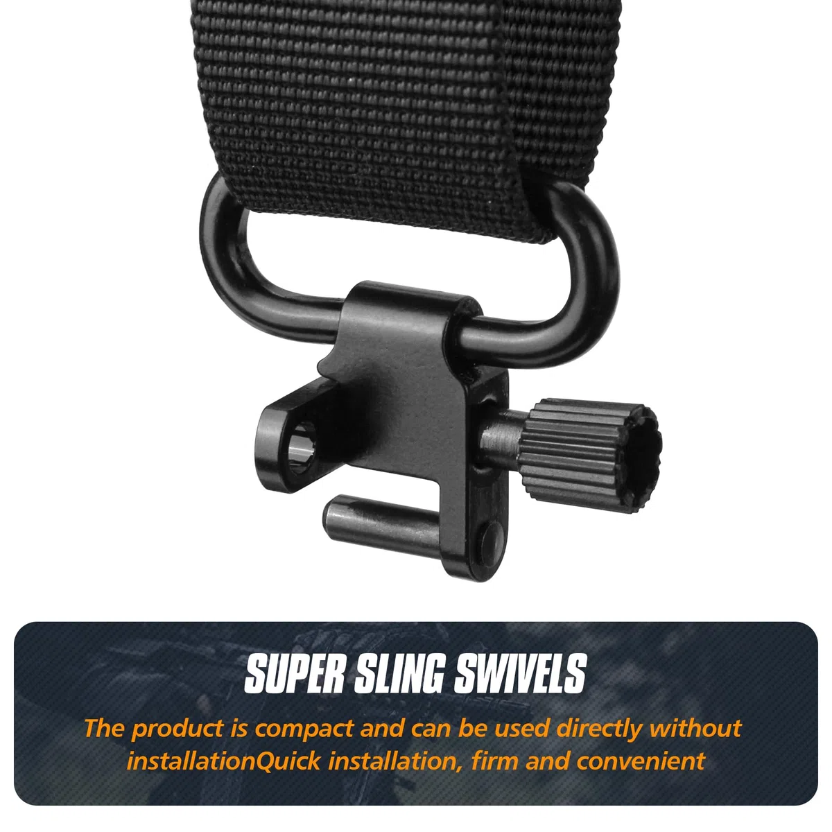 VicBre 6 Piezas De Desconexión Rápida Eslingas Giratoria 2,54 cm Eslingas Giratorias de Desmontaje Rápido para Rifle