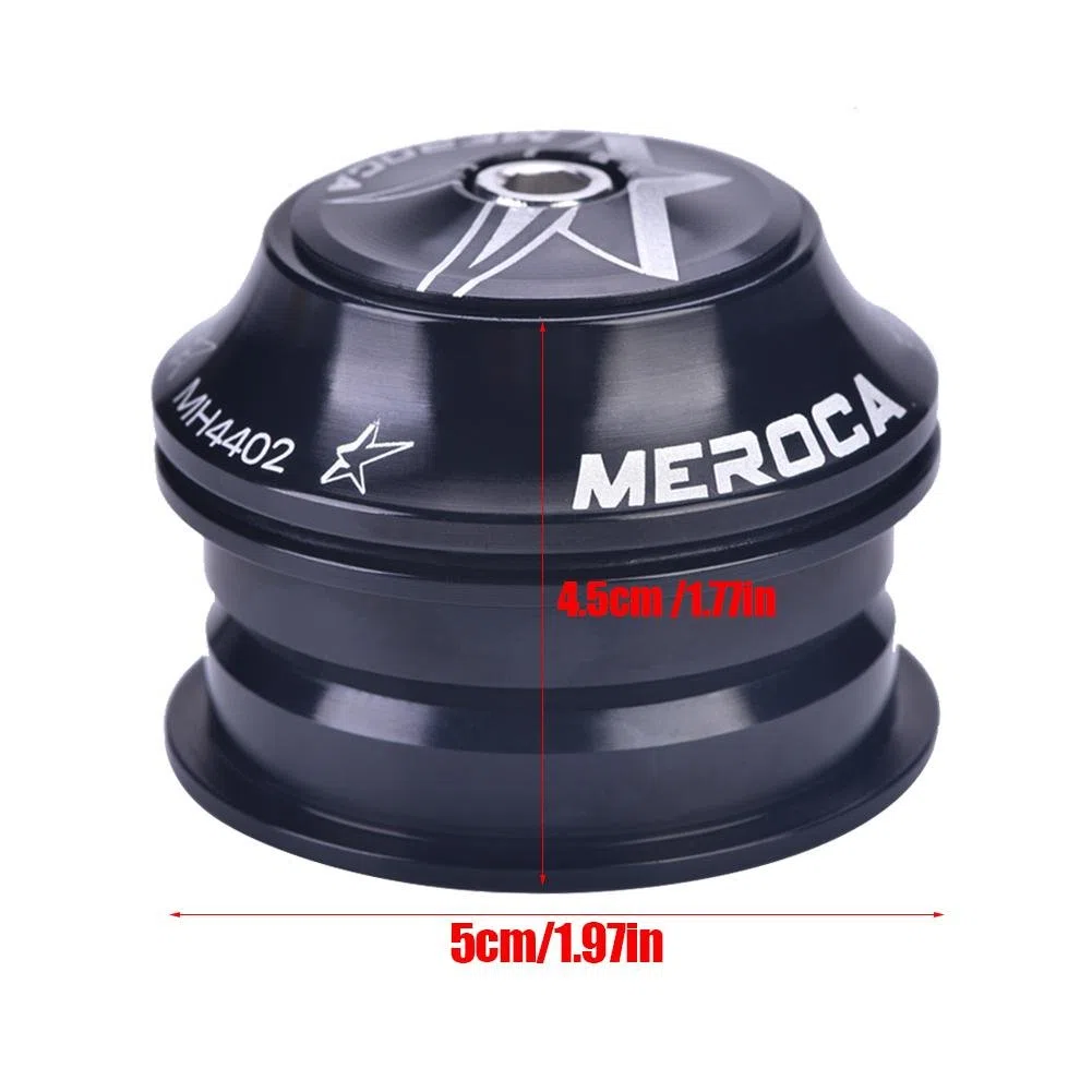 Tbest Juego de Dirección 1 1/8 Ahead 44 mm - 56 mm - Juego de Control de Bicicleta 1 1/8" - Casco de Bicicleta - Rosca - Aleación de Aluminio para Tubo de dirección de 44 mm y Horquilla de 28,6 mm