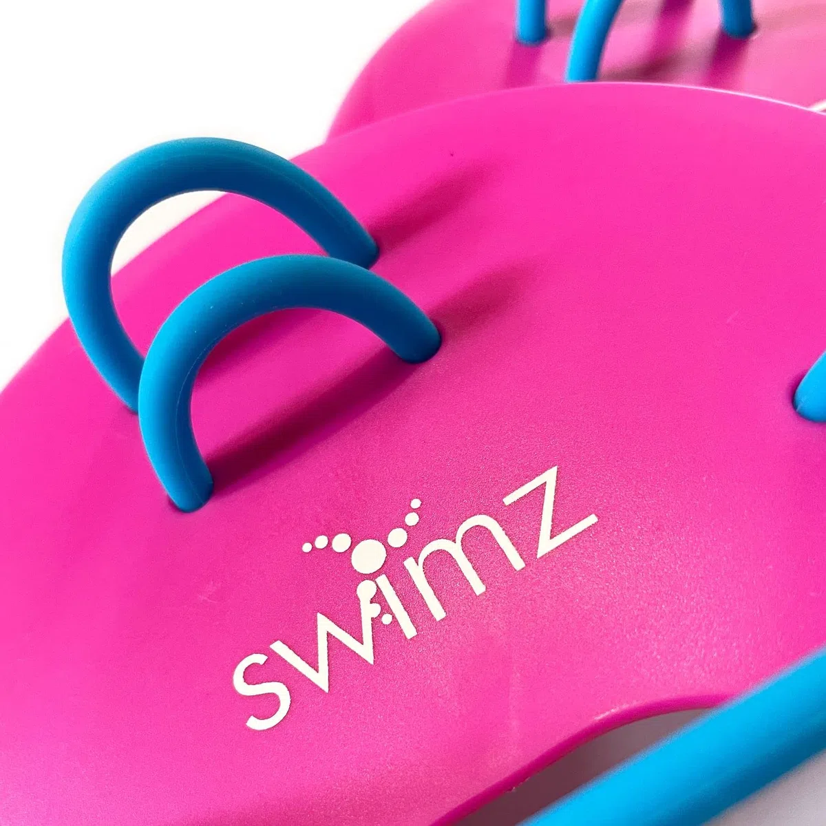Swimz Paletas de dedo para natación, color rosa, azul y blanco, talla única
