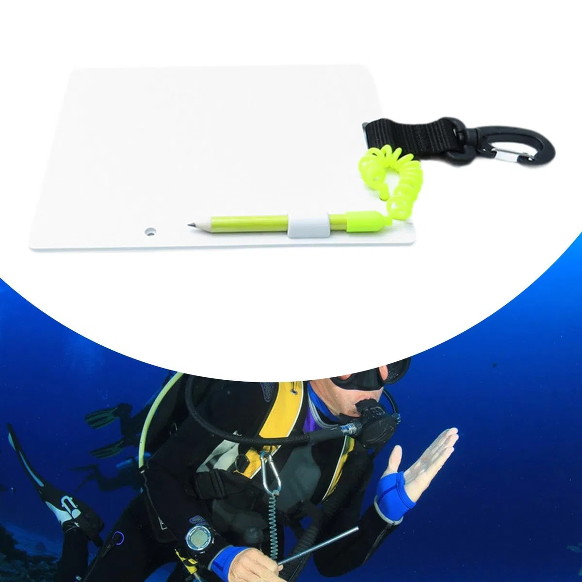 Amagogo Escritura Submarina Plaguas de Buceo Herramientas Buceo Suministros de Placa de Escritura a Mano de Pizarra de Buzos Notas para Enseñanza de Buceo, Deportes Acuáticos Natación de Buceo