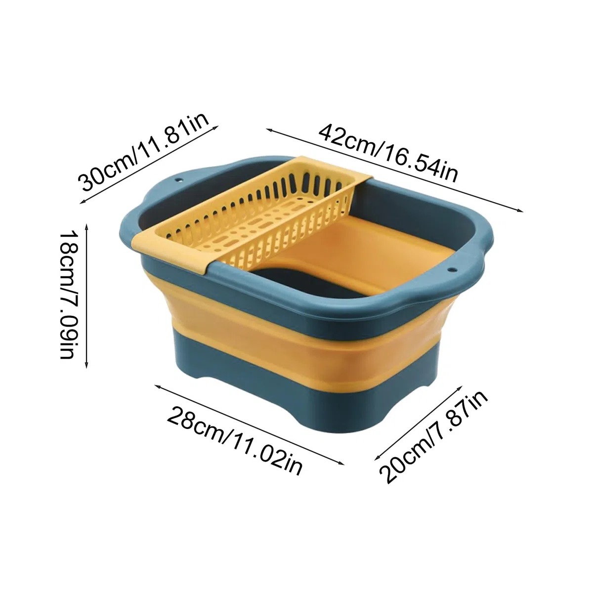 Estación de Lavado de Platos de Camping, Fregadero de Camping Plegable con Tapón de Drenaje - Mobiliario de Cocina para RV para Limpieza de Frutas y Vegetales, Usos de Lavandería