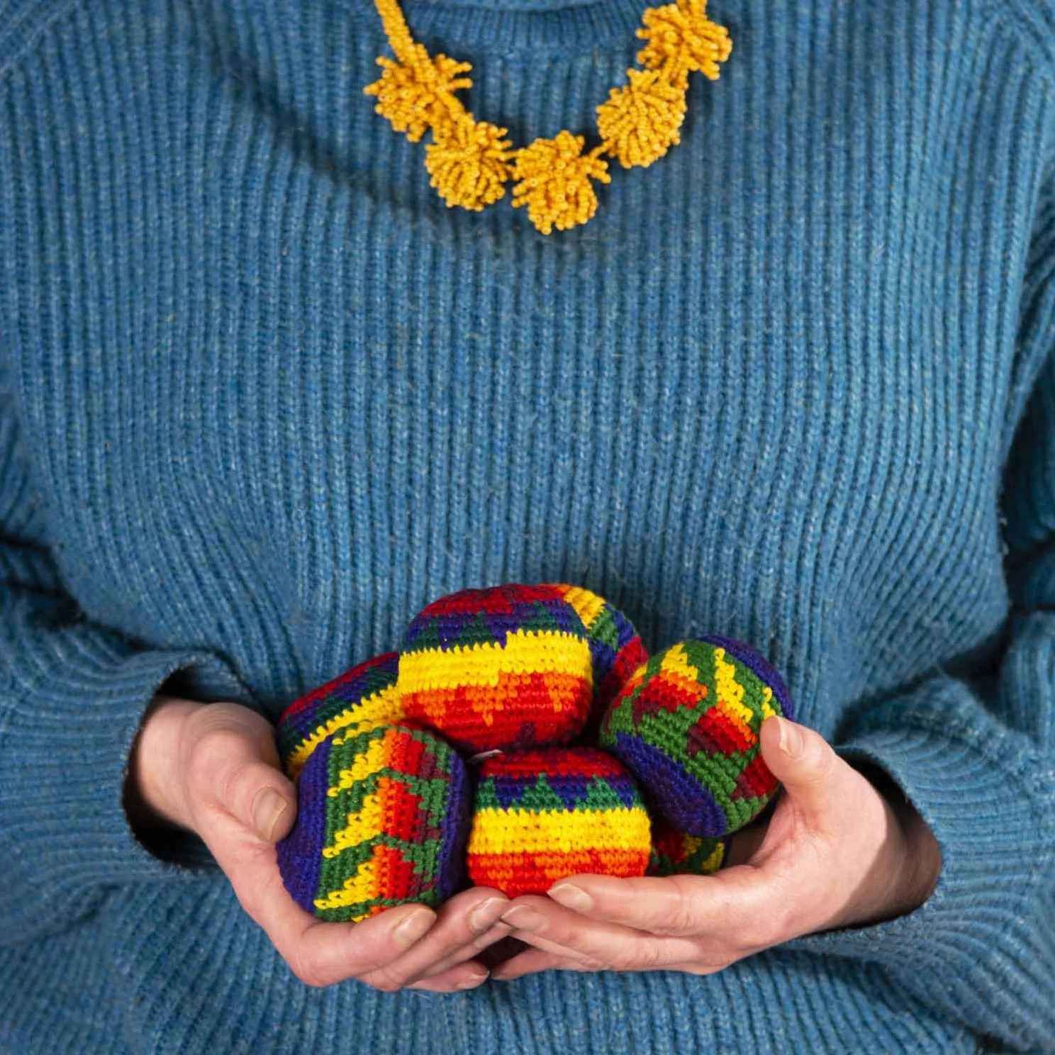 Siesta Footbag de Ganchillo – Bola de Malabarismo y Patada – Colores Surtidos (Juego de 3)