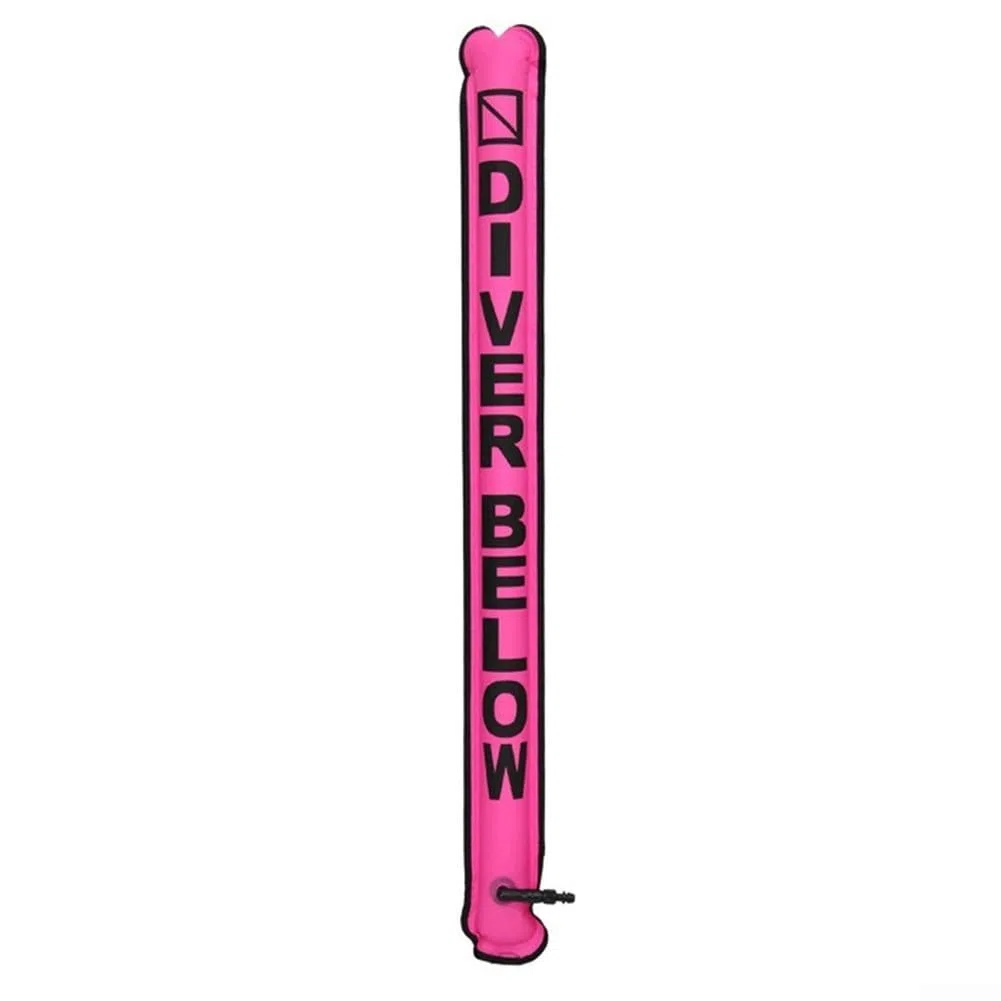 Buceo SMB Marker Boya, Tubo de señal inflable para marcador de seguridad subacuática, bandera de buceo, nailon naranja (rosa)