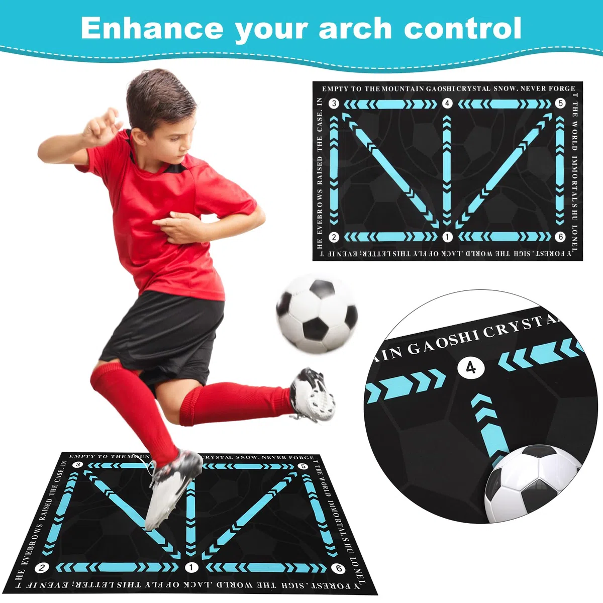 Tapete de entrenamiento de fútbol, 60 x 90 cm, tapete de entrenamiento de fútbol antideslizante, tapete de entrenamiento de control de pelota de regate, tapete deportivo, equipo de
