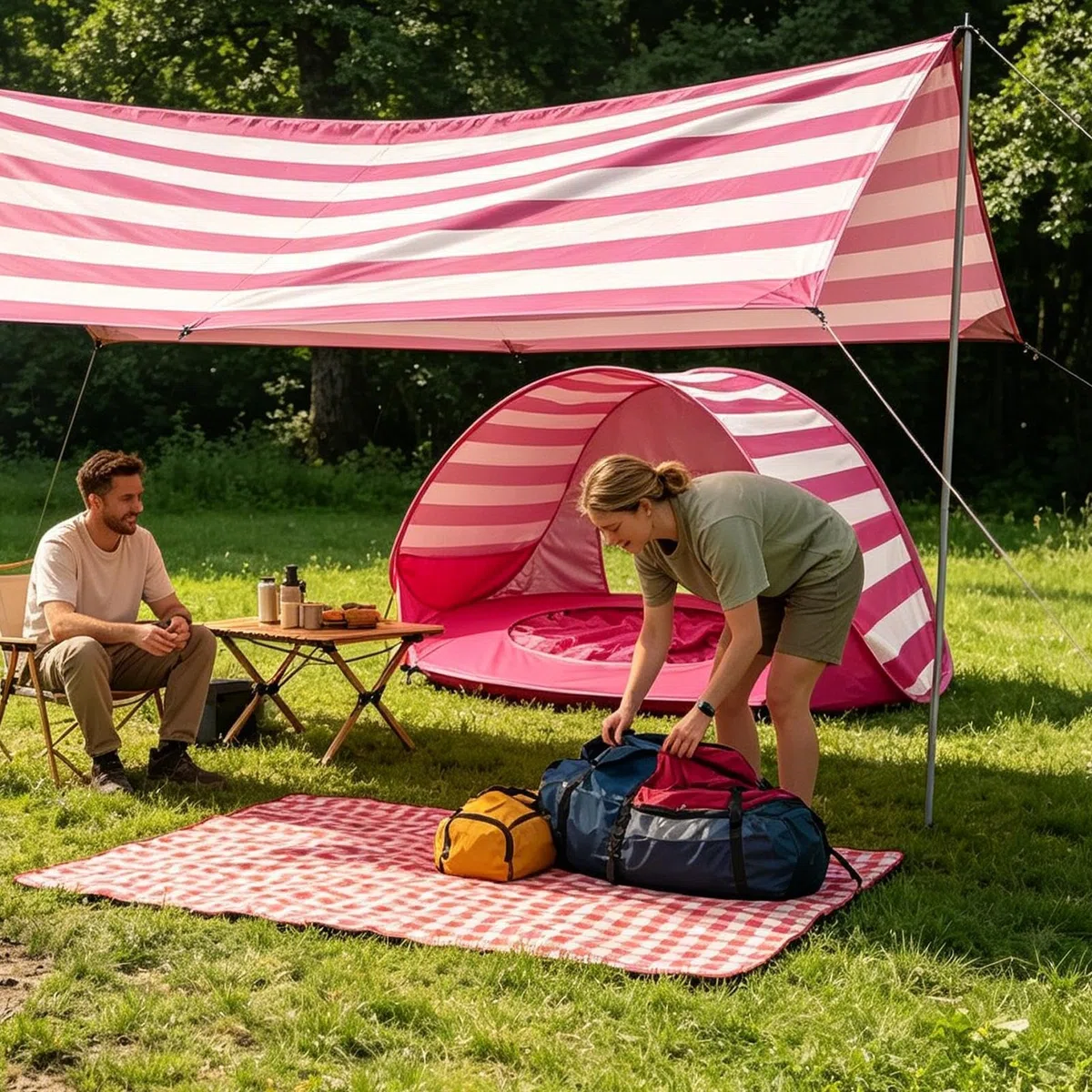 Tienda De Campaña De Playa para Niños: Refugio Plegable con Protección UV con Mini Piscina, Toldo Portátil para Sombra Al Aire Libre, Tienda De Juegos Ligera con Protección Solar | Uso De De