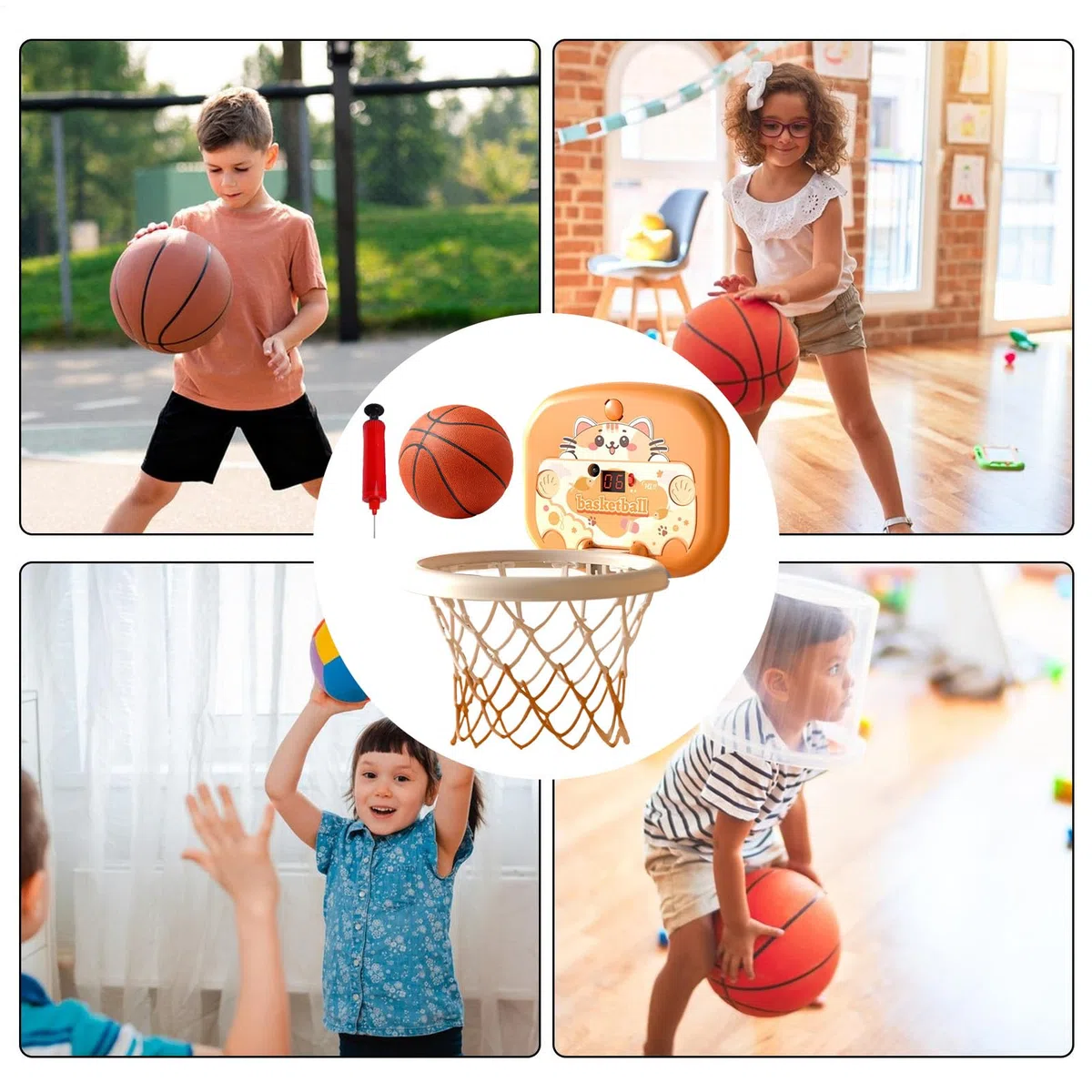 Aro De Baloncesto Mini - Juego De Canasta Infantil para Casa - De Pared con Marcador Educativo Juego Deportivo para Niños Adolescentes Y Habitación Infantil