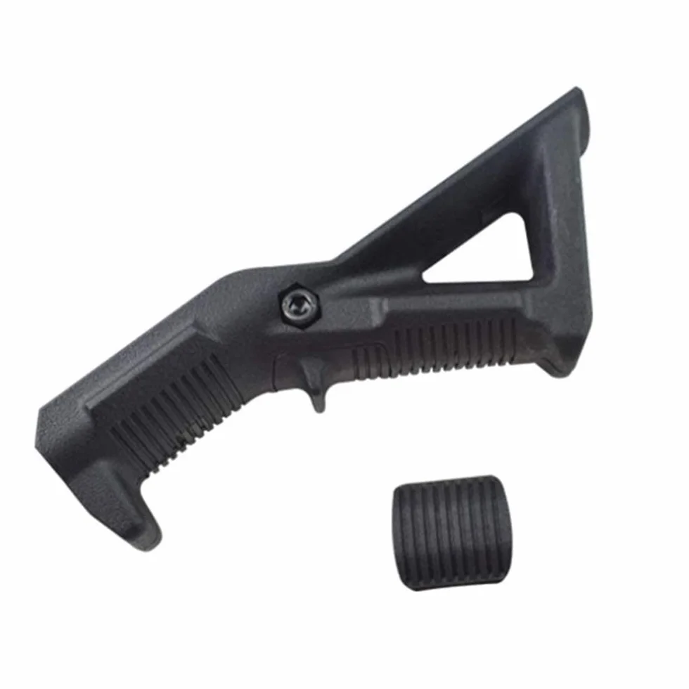 Empuñadura Delantera Angulada, Empuñadura Delantera Airsoft Habitual, Empuñadura Ergonómica Angulada, Empuñadura Frontal Triangular de Nylon AFG1 para Rieles Weaver de 20 mm, Negro