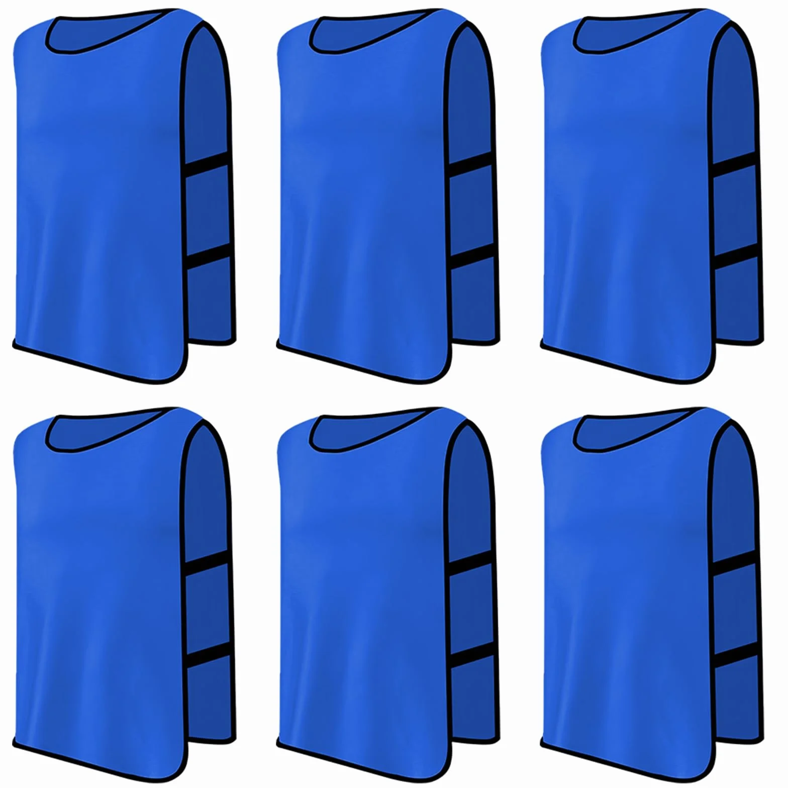 Petos Deportivos para Niños, Chalecos de Fútbol Entrenamiento, Netball, Baloncesto, Rugby - 6 Piezas