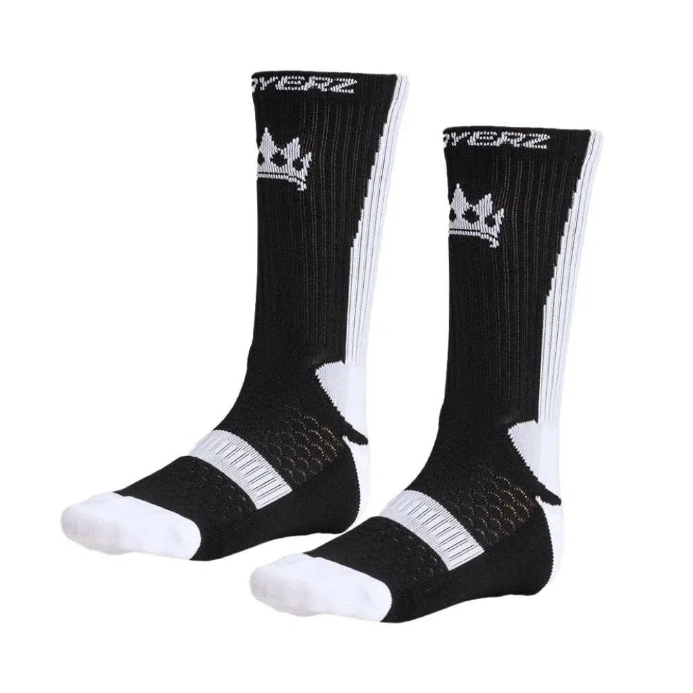 Playerz Calcetines de boxeo para adultos, calcetines de fitness para adultos, calcetines deportivos de 6 a 11, negro/blanco, Taille unique