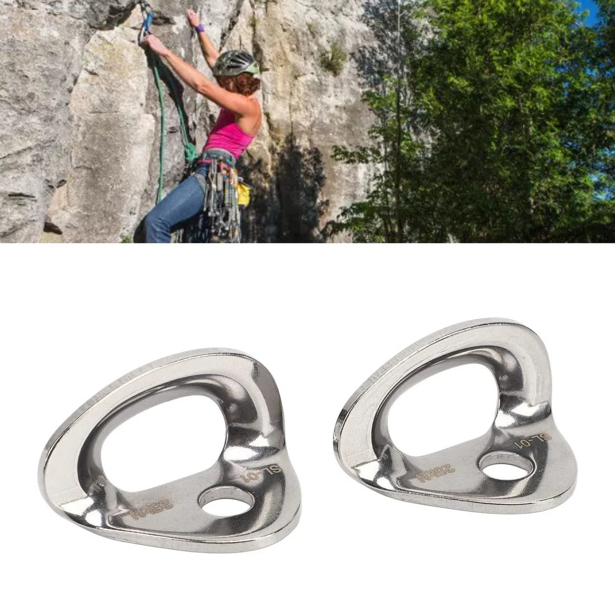Generic 2 pernos de escalada de acero inoxidable 316, gran capacidad de carga, anclaje para tallar trabajos aéreos, Generic3iapm82gqd