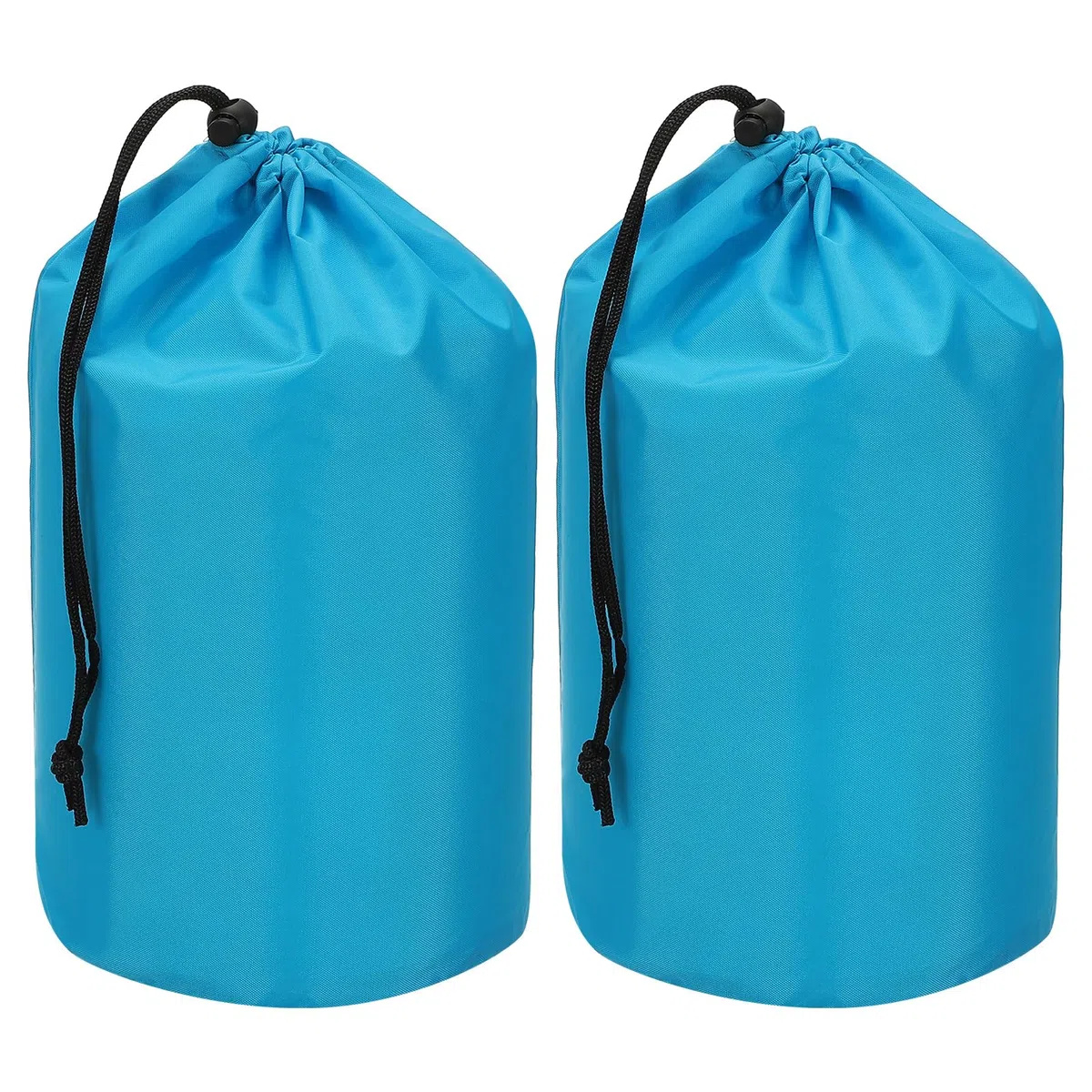 PATIKIL Saco Almacenamiento, 2 Pcs 15 x 33 Cm Impermeable Bolsa Almacenamiento Al Aire Libre Portátil Bolsa Polvo con Cordón Ligera para Saco Dormir para Camping Senderismo Viajes, Azul